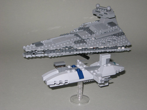 Size comparison with the MIDI Star Destroyer (LEGO set 8099)